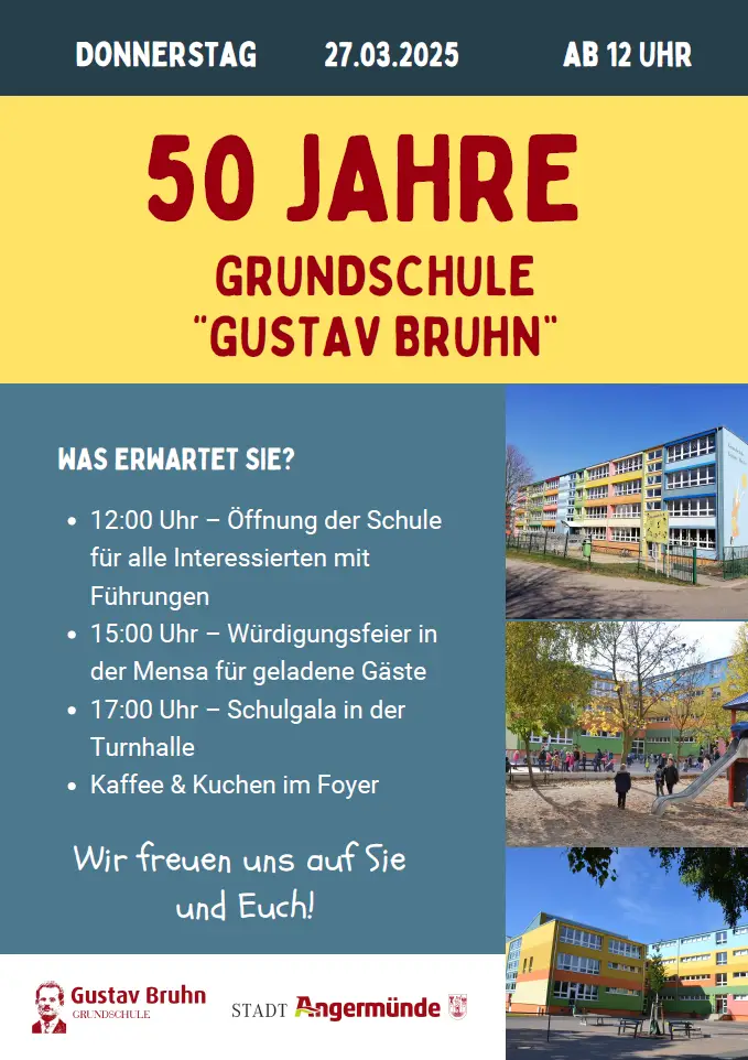 50 Jahre Grundschule Gustav Bruhn – Wir feiern! 🎉